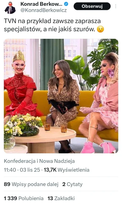 splinter96 - Berkowicz nawet nie odróżnia telewizji śniadaniowej z dyskusjami o dupie...