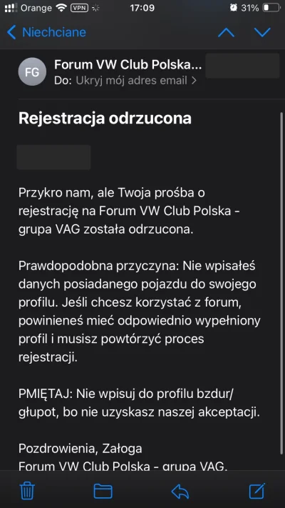 LipaStraszna - Jakiś czas temu chciałem zadać pytanie na forum Volkswagena (daty post...