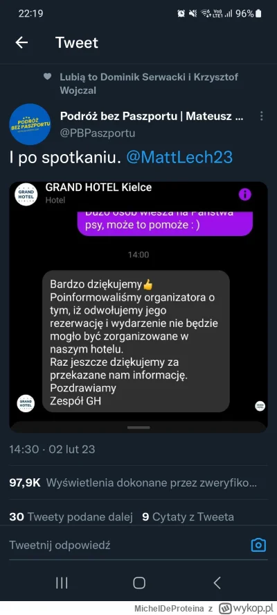 MichelDeProteina - @waro już po konferencji xD 

https://twitter.com/PBPaszportu/stat...