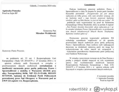 robert5502 - W związku z groźbami wykorzystania przez polityków PiS niezgodnie z praw...