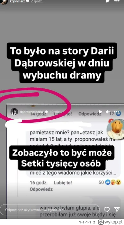 1-1-1-1 - #gonciarz serio ona dodała randomowy komentarz z fb na story? xDD 

po co c...