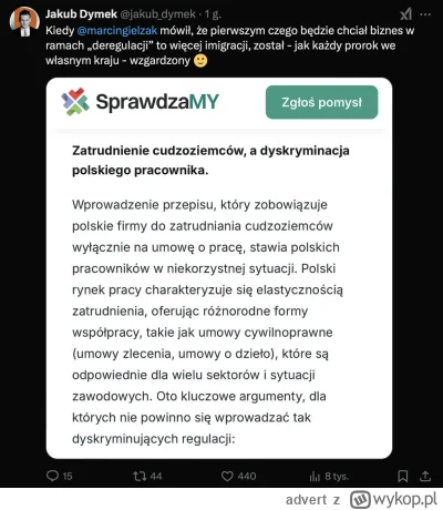 advert - No i mamy pierwsze propozycje deregulacyjne zespołu Rafała Brzoski - wincyj ...