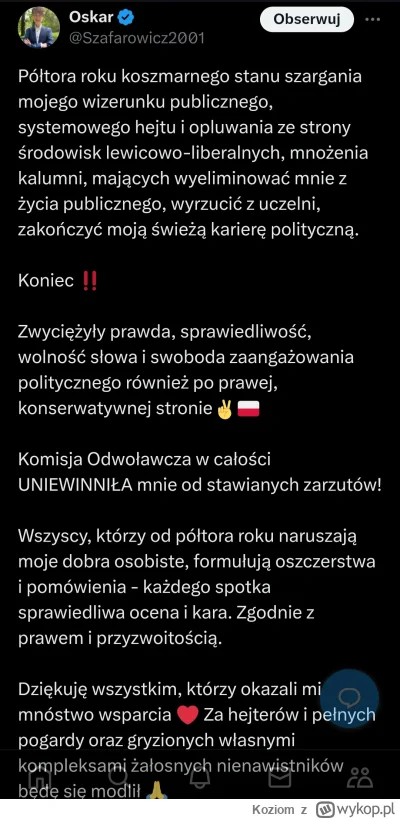 Koziom - No i to jest właśnie to o czym pisałem w poprzednim poście. Zapowiadają rozl...