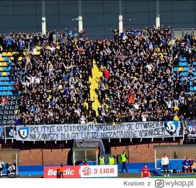 Koziom - @Milsz17: Kibice Zawiszy Bydgoszcz jako jedyni się z tego wyłamali