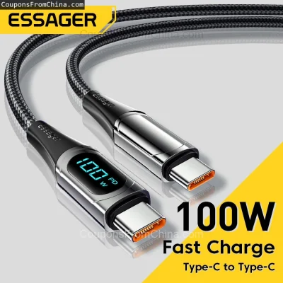 n____S - ❗ Essager USB Type-C Cable 100W 2m
〽️ Cena: 4.53 USD (dotąd najniższa w hist...