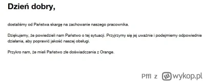 Pffl - #orange Stosuje podwójne standardy. Nagrywa rozmowy, ale gdy druga strona poin...