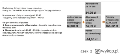 azek - Założyłem światłowód z Orange, przy zakupie z informacji na stronie wynikało, ...
