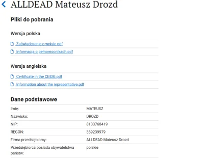 HudyDziad - @hiimdaddy: sprawdziłem nip na wyszukiwarce firm. zapomniałem że kaszuk m...