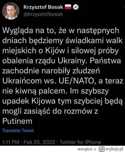 wanghoi - Krzysztof Bosak wszystko przewidział, ale wykopowe lewactwo tak sobie z nie...