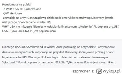 szprycher - >mamy jakiegoś tłumacza z pawlowiczowego na Polski?

@Gozd: