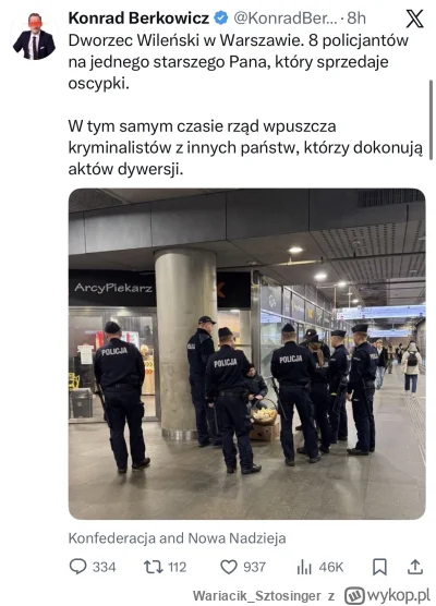 Wariacik_Sztosinger - Kondziu zdenerwowany, bo przy policji ciężko zawinąć oscypka be...