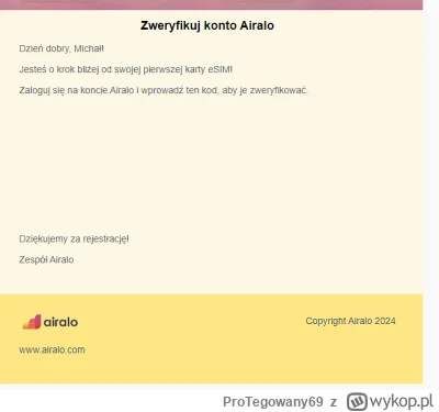 ProTegowany69 - U mnie email przychodzi normalnie z potwierdzeniem, ale nie widzę kod...