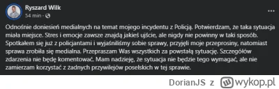 DorianJS - Jest juz oficjalne stanowisko posła Wilka. Troche przypał, ale przynajmnie...