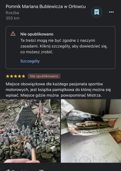 Diesel2284 - Mi ostatnio usunęli opinie o pomniku upamiętniającym miejsce wypadku Mar...