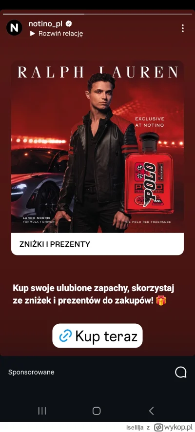 iselilja - #f1 nawet w reklamach na IG prześladuje ( ͡° ʖ̯ ͡°)