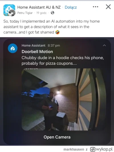 markhausen - #homeassistant AI wybrało p-----c, znaczy się fat shaming xD

#automatyk...