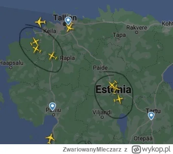 ZwariowanyMleczarz - Czy ktoś wie dlaczego Polskie samoloty (wojskowe) krążą nad Esto...
