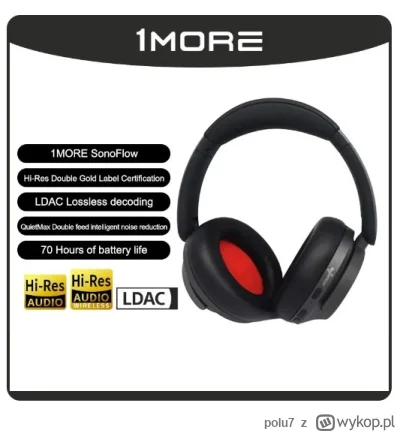 polu7 - 1MORE Sonoflow Bluetooth ANC Headphones
Cena: 43.04$ (168.91 zł) | Najniższa ...
