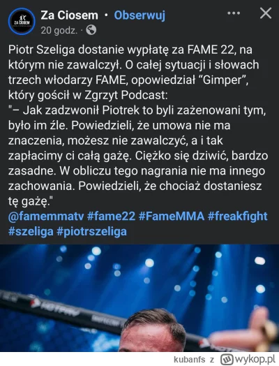kubanfs - #famemma Szeliga wypłata kasy mimo braku walki bracia tyburscy też mogli od...