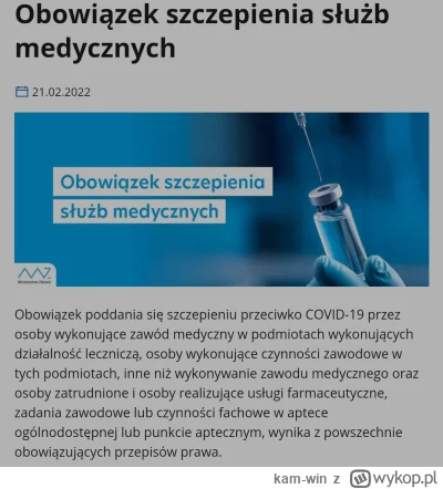 kam-win - @KptStopczyk: proszę doczytać wytyczne o OBOWIĄZKU ze strony MZ.