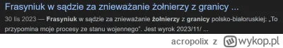 acropolix - >Frasyniuk też się wypowiedział? Jeden z czołowych autorytetów peło

@tos...