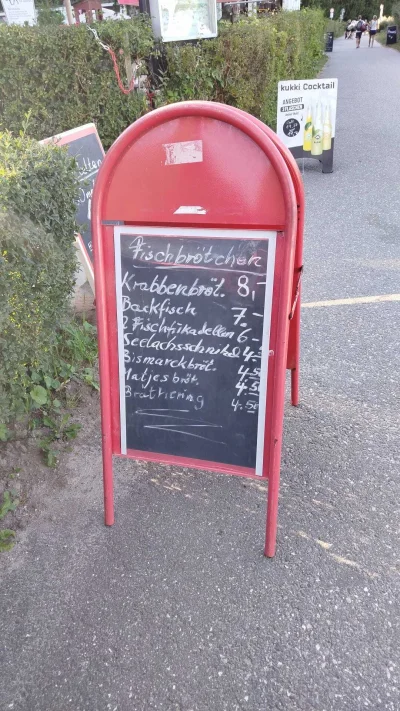 Barte_q - Cennik nadmorskiej restauracji w miescie Kiel w Niemczech  (10m od plaży)
K...