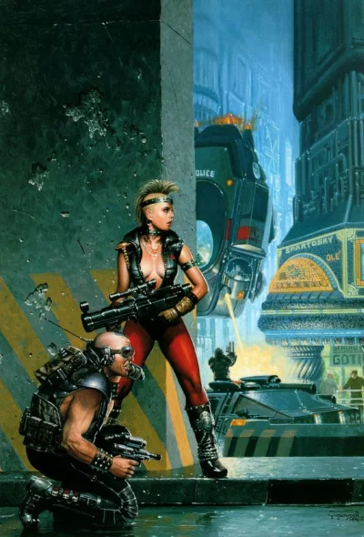 GARN - #sztuka #art #retroscifi #cyberpunk autor: Keith Parkinson | The Ambushers | 1...