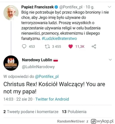 RandomNetUser - #franciszek #papiez #rosja #ukraina #heheszki

WYKOP po 2022: Papież ...