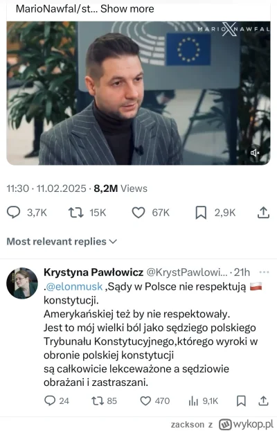 zackson - Krystyna Pawlowicz odpisująca Muskowi xD
#musk #jaki #pawlowiczcontent