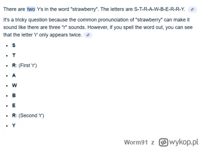 Worm91 - @Mannek: Te AI odpowiedzi od googla są najgorsze ze wszystkich. Nie radzi so...