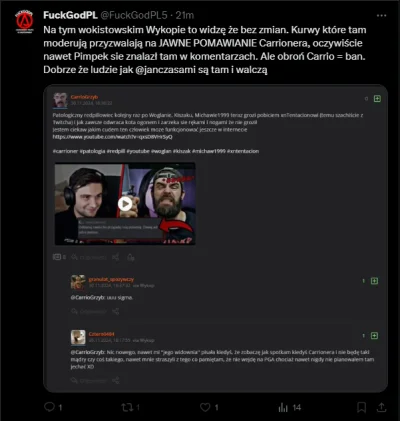 CarrioGrzyb - Najbardziej oddany sekciarz Carrionera wrócił na horyzonty ( ͡° ͜ʖ ͡°)
...