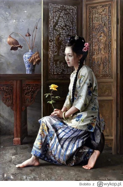 Bobito - #obrazy #sztuka #malarstwo #art

Wang Mingyue (Chińczyk, ur. 1962) Ukochana ...