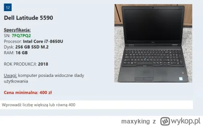 maxyking - moja firma licytuje wewnętrznie laptopy, co sądzicie? Sprzęt miałby służyć...