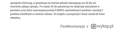 PanNieznanypl - reklamuje monitor z powodu wywalenia na matrycy w calej dolnej czesci...