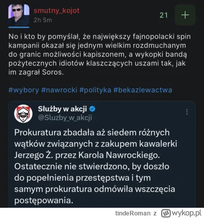 tindeRoman - Prokuratura: odrzuca większość zarzutów ze względu na przedawnienie.
Pis...