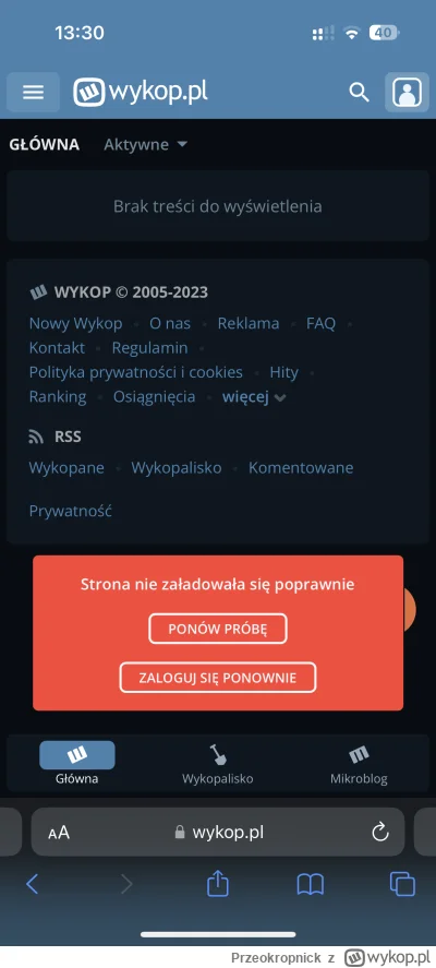 Przeokropnick - @wykop czy was p------o?
Ukrywajcie powolne działanie strony za niewy...