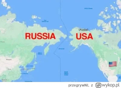 przegrywNL - Czy wiedziałeś o tym, że USA i Rosja leżą tak blisko siebie [foto]? #ank...