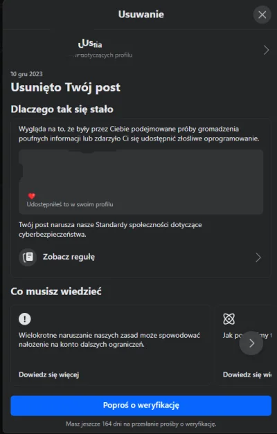 Ptysiu_323 - #przegryw #facebook Za post z serduszkiem ostrzeżenie, niezbyt sprawny t...