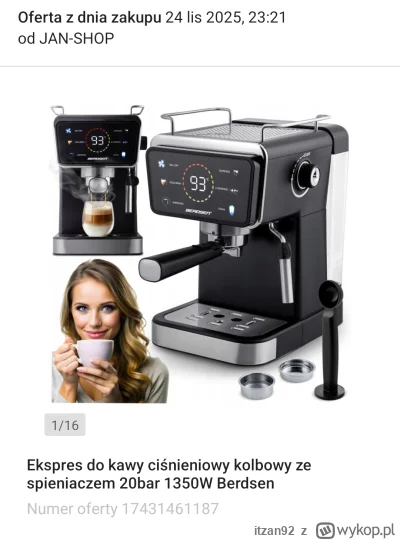 itzan92 - Polecam tanio i dobre z wyświetlaczem za 329,99zł

#kawa #ekspresdokawy #za...