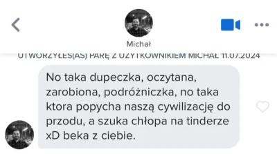 k.....e - W sumie dobre rozpoczęcie rozmowy XD 

#przegiolemco #tinder #podryw #humor...