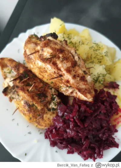 BercikVanFafaq - Dzisiejszy obiadek :
Pierś z kurczaka z kieszonką w Air fryer, ziemn...