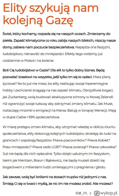 RM_PL - >tak tak ochrona srodowiska to konik prawicy
@mareksa666: Oż w mordę, nie wie...