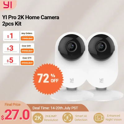 n____S - ❗ 4pcs YI Home 2K Pro IP Camera
〽️ Cena: 43.50 USD (dotąd najniższa w histor...