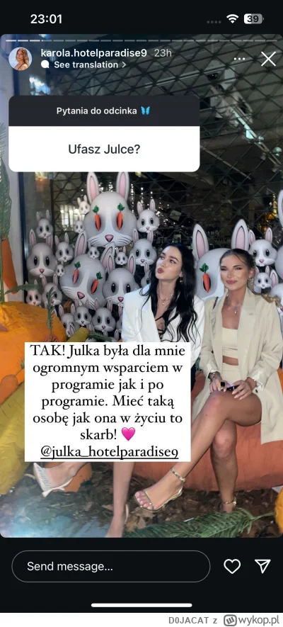 D0JACAT - czy ona czasem nie zagłosowała na baseniare zeby odpadla z hotelu #hotelpar...