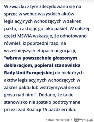 Schwarzenberger - dziwnym trafem to k0nfiarze razem z pis grzali spin, że koalicja kl...