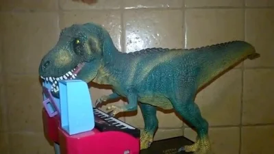 JackieCline - #napierala #dinozaury #heheszki Bardzo ładnie Panie T-rex!