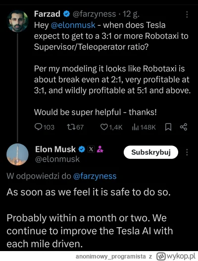 anonimowy_programista - #tesla #robotaxi #gielda