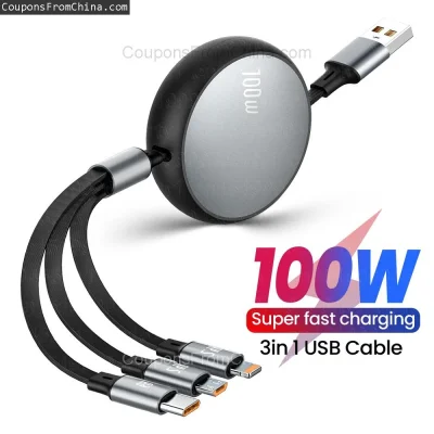 n____S - ❗ 3in1 Retractable 6A 100W USB Cable
〽️ Cena: 3.22 USD
➡️ Sklep: Aliexpress
...