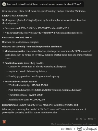 aptitude - @aptitude: $33k, czyli x2 wiec $66k za 3TJ na 22min? Myślałem, że to będzi...