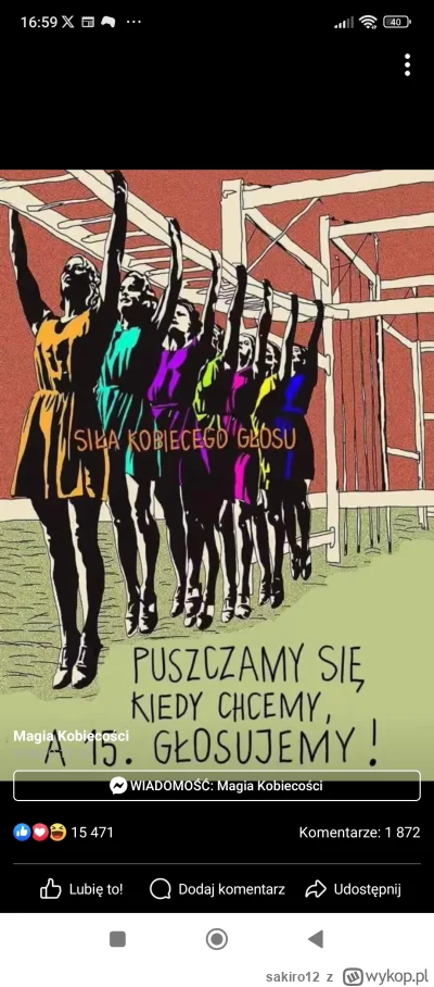 sakiro12 - #p0lka się puszcza kiedy chce, 15 tyś lajków ,poszły na wybory i wygrały t...